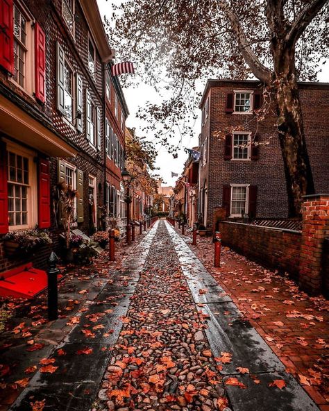 Visit Philly on Instagram: “Old City vibes—a beautiful walk through the past. 🍁❤️ #visitphilly #philly #philadelphia [📸: @ryan.mohl]⁣ .⁣⁣ .⁣ .⁣⁣ .⁣⁣ #instatravel…” Philadelphia Street, Philadelphia City Hall, Historic Philadelphia, Visit Philly, Fall City, Don't Waste Your Time, City Vibes, Good Memories, Bad Memories