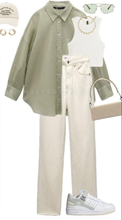 English Paragraph, White Pants Outfit, Uni Outfits, Hijabi Outfits Casual, Neue Outfits, Everyday Fashion Outfits, Casual Day Outfits, Easy Trendy Outfits, 가을 패션