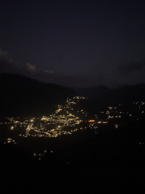 clustered settlement at night amidst mountain valleys Mountains At Night, Clay Sculptures, Mountain Valley, Mountain Photos, Mountain Village, Night City, Night Aesthetic, Sculpture Clay, Night Lights