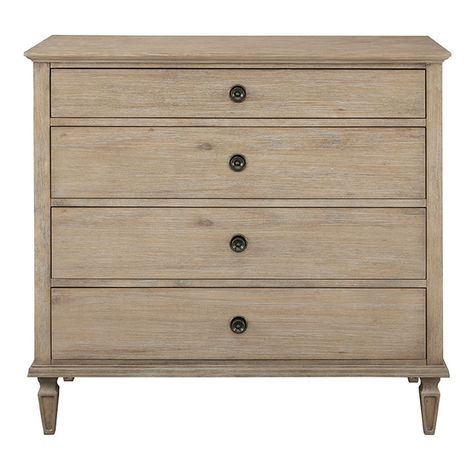 Douro Distressed Natural Wood 4 Drawer Dresser - World Market Dresser Light, Light Wood Dresser, European Countryside, Traditional Dressers, Farmhouse Dresser, Dresser Bed, Small Dresser, Birch Veneer, Inspired Furniture