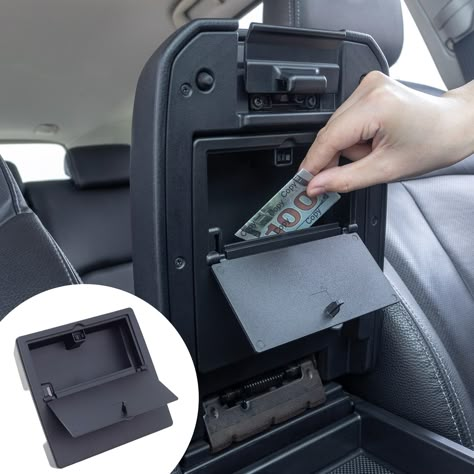 PRICES MAY VARY. FITMENT - This hidden box perfectly fits 2016-2021 2022 2023 Toyota Tacoma all models. This box fills the compartment space and fits flush with the rest of the armrest lid, and it will not affect the closing of the armrest box lid. TURN THE WASTED SPACE INTO A USEFUL STORAGE SPACE -- If you want to provide a hidden space for your emergency cash, wallet, keys, and other private items, this hidden box will be a must-have item, its color and texture match the interior, looks OEM. C 2023 Toyota Tacoma, Toyota Tacoma Accessories, Tacoma Accessories, Jeep Wrangler Accessories, Girly Car Accessories, Custom Car Interior, Cool Car Accessories, Wrangler Accessories, Girly Car