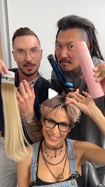 Philip Wolff on Instagram: "⚡️Short & Long Texture✂️ Here’s more of the haircutting that went into the newest change for Ms @alineh_a  Color & extensions @alfredo_lewis  We used @calecimprofessional hair rejuvenation system to help strengthen and regrow hair around her hairline powered by PTT-6 boosting hair density & reducing hair shedding! Styled using all @designmehair PuffME Treated with @k18hair peptide power 🧬  Blowdried and Curled with @babylissprousa tools Caped up with @thezukaexperience pro capes/seals  All available at @saloncentric  Cut with WolffShears by @zenmasterscissorsusa   #designmehair #k18results #calecimprofessional #hairloss #saloncentricpartner #pixie #extensions #shorthair #philipwolffhair #fyp #fypシ #babylisspro #fxone" How To Add Extensions To Short Hair, Pixie Cut With Extensions, Short Hair To Long Hair Extensions, Hair Extensions In Short Hair, Pixie With Extensions, Short Hair To Extensions, Extensions In Pixie Hair, Pixie Hair Extensions Before And After, Extension On Short Hair