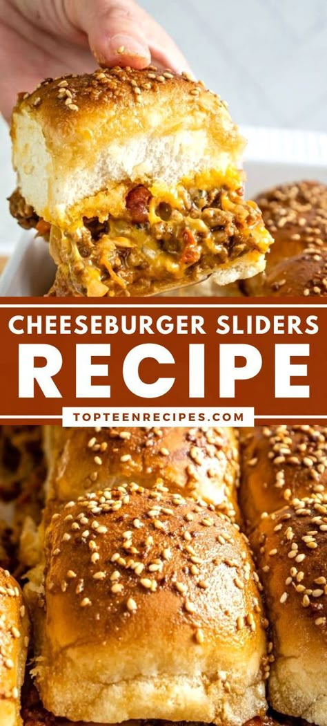 Best Cheeseburger Sliders, Sliders Recipes Hamburger, The Best Cheeseburger, Hamburger Sliders, Cheeseburger Sliders, Cheeseburger Recipe, Simple Family Meals, Hashbrown Recipes, Dessert Bar Recipe