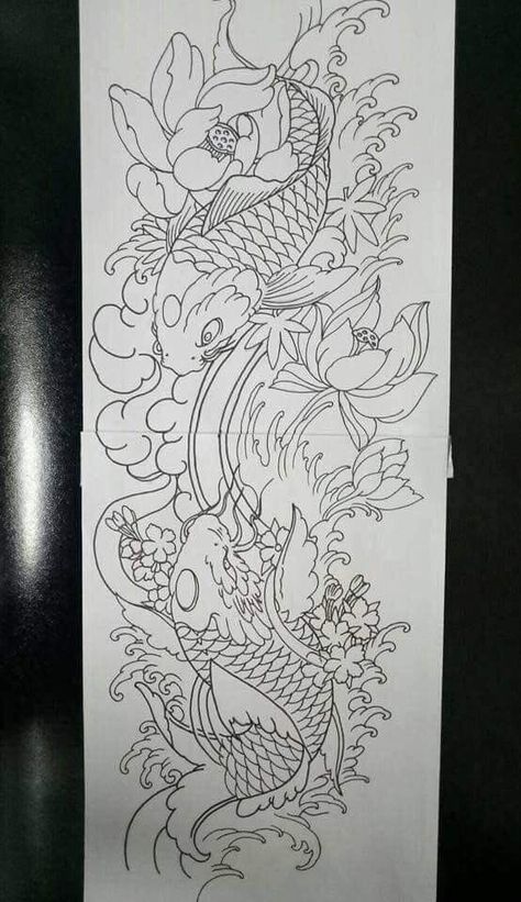 • Koi Fish w/ Lotus Flowers Aquatic Tattoos For Women, Koifish Japanese Tattoo, Japanese Koi Fish Tattoo Sleeve, Japanese Tattoo Art Sleeve, Japanese Sleeve Tattoos Women, Koi Fish Sleeve Tattoo, Japanese Koi Tattoo, Tattoo Koi, Karp Koi