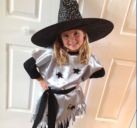 This is one of the cutest costumes we’ve designed so far, using our infamous pillowcases.  Best part is it’s a definite no sew project!  I love anything that can be made with fabric that requires NO sewing!  Not that I don’t love to sew but let’s face the facts … we are all busy.  This … Kids Witch Costume Diy, Diy Witch Costume Kids, Witch Halloween Costume Diy, Diy Witch Costume, Kids Witch Costume, Witch Costume Diy, Diy Halloween Witch, Diy Witch, Easy Diy Costumes