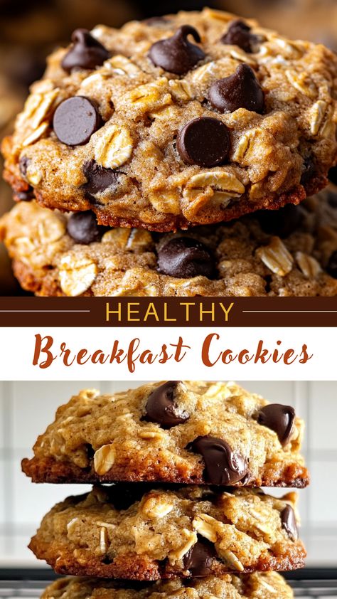 Healthy Breakfast Cookies Take And Go Breakfast Ideas, On The Go Healthy Breakfast Ideas, Clean Eating Breakfast Cookies, Healthy Morning Cookies, Easy Snacks With Oats, Breakfast Cookies Healthy Oatmeal Peanut Butter, Breakfast Cookies No Peanut Butter, Thm Oatmeal Breakfast Cookies, Breakfast For Non Breakfast Eaters