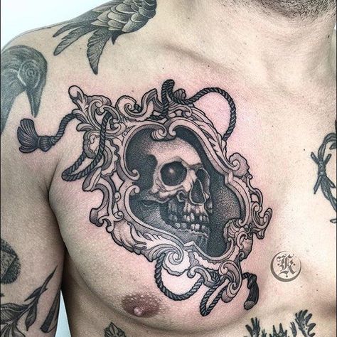 Skeleton Tattoos, 4 Tattoo, B Tattoo, Dark Tattoo, Black Ink Tattoos, Skull Tattoos, Chest Tattoo, Blackwork Tattoo, Tattoo Styles