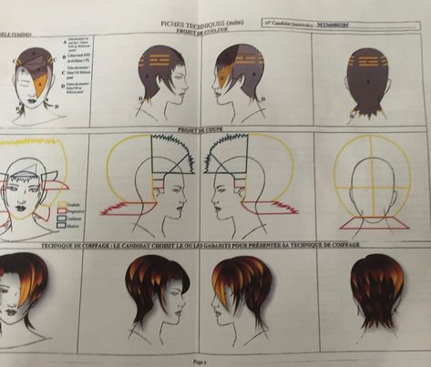 Mullet Haircut Diagram, Hair Couleur, Women Haircut, Rocker Hair, Hair Foils, Shaggy Pixie, Layered Bob Haircuts, Mullet Haircut, Hair Color Techniques