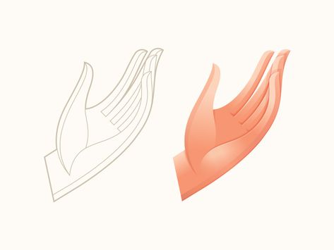 Hand Study, Flat Design Illustration, Hand Gesture, Hand Logo, Character Design Animation, Drawing Images, Animation Design, Logo Illustration, Hand Art