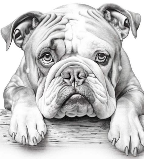 Draw So Cute Dog, Dog Pencil Drawing, Pet Tattoo Ideas, English Bulldog Art, Bulldog Drawing, Jesus Art Drawing, Pet Tattoos, Bulldog Tattoo, Dog Memorial Tattoos