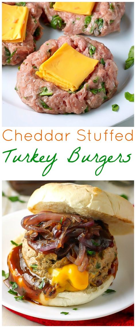 Stuffed Turkey Burgers, Bbq Turkey, Stuffed Turkey, Baker By Nature, Turkey Burger Recipes, Healthy Turkey, Turkey Dishes, Turkey Burger, Turkey Burgers