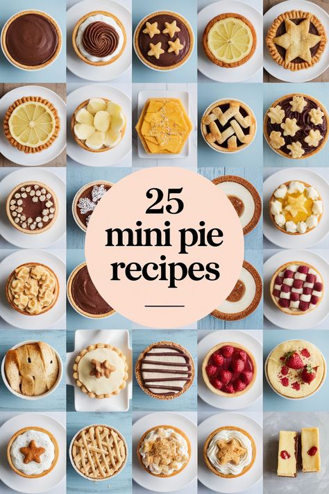 Mini pies are the perfect addition to your Thanksgiving table. From classic pumpkin and pecan to unique cranberry and apple flavors, these adorable desserts offer a fun twist on traditional favorites. Easy mini pie recipes are perfect for busy cooks, while more elaborate options will impress your guests. Explore mini pie ideas for Thanksgiving, including savory mini pies with cranberry sauce and brie or pumpkin and sausage fillings. Mini Pie Pan Recipes, Cooked Apple Pie Filling Recipes, Mini Pie Appetizers, Mini Pie Filling Recipes, How To Freeze Pies, 5 Inch Pie Recipes, Mini Pies Christmas, Pies With One Crust, Muffin Tin Apple Pie