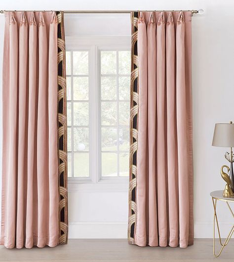 Baby pink curtains