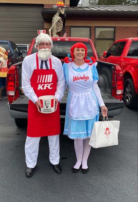 Wendy’s Fast Food Costume, Casper And Wendy Costume, Wendy’s Halloween Costumes, Wendy’s Halloween Costume, Wendys Halloween Costumes, Wendy's Costume Fast Food, Wendy Costume Fast Food, Wendy’s Costume, Wendys Costume