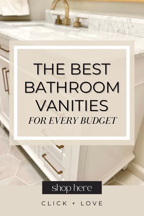 Where To Find The Best Bathroom Vanities — CLICK AND LOVE Vanity Styles, Farmhouse Style Bathroom Vanity, Marble Bathroom Vanity, Bathroom Vanity Style, Vanity Modern, Master Bath Vanity, Custom Bathroom Vanity, 36 Bathroom Vanity, Bathroom Vanity Designs