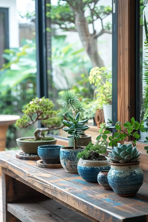 Wabi Sabi Plants, Casita Decor, Wabi Sabi Garden, Wabi Sabi Apartment, Succulent Garden Ideas, Wabi Sabi Decor, Wrought Iron Candle Holders, Iron Candle Holders, Natural Wood Furniture