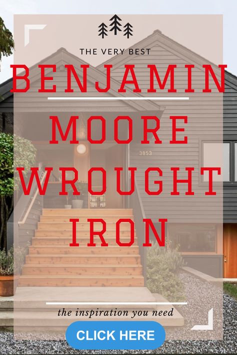 Benjamin Moore Wrought Iron
As with any paint color review, LRV is a very important consideration when deciding on a paint color for your home. It tells you how dark the color is and how much light it reflects. The higher the LRV number, the lighter the paint color. For example, a white paint color would be in the 50s or higher. Therefore, Wrought Iron is on the lower end of the spectrum being such a dark color.

Wrought Iron LRV is 6.16. Wrought Iron Benjamin Moore, Benjamin Moore Wrought Iron, Paint Color Swatches, White Paint Color, Bold Paint Colors, Black Paint Color, Dark Paint Colors, Popular Paint Colors, Neutral Paint Colors