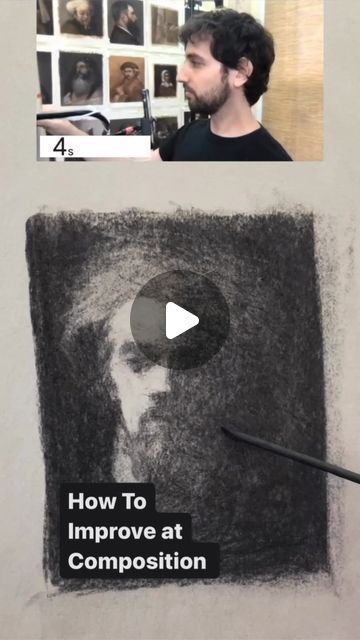 Ken Goshen on Instagram: "How to get better at composition and values in less than 15 minutes! 🤓

Do this once a day and you’ll thank me in a month. 🫡

Start today! 😎" Exercise Daily, How To Sketch, My Core, How To Get Better, Start Today, A Student, Get Better, Get Well, 15 Minutes