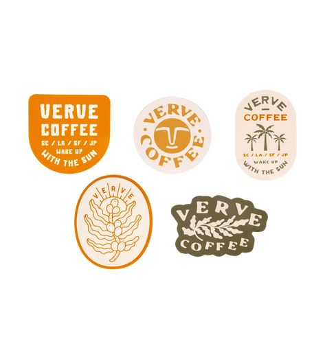 Love it? Flaunt it. Express your love of good coffee with our Verve Summer-inspired sticker pack—limited edition. Collect them now before they’re gone. Each pack includes five original stickers. #designers #coffeeshopbranding #illustration 🔥


... Coffee Shop Stickers, Coffee Moodboard, Gd Logo, Relaxing Quotes, Coffee Merch, Farm Branding, Nature Logos, Relax Quotes, Coffee Shop Branding