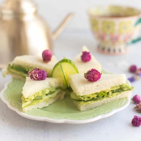 Vegan Tea Sandwiches, Sandwiches Tea Party, Cucumber Tea Sandwiches Recipes, Vegan Afternoon Tea, Thanksgiving Sandwich, Tea Party Desserts, Mcdougall Recipes, Cucumber Tea Sandwiches, Tea Party Sandwiches