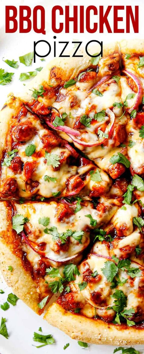 BEST BBQ Chicken Pizza (how to make ahead, freeze, etc.) Chicken Bbq Pizza Recipes, Pizza Recipes Chicken, Ground Chicken Pizza, Chicken Ranch Pizza, Barbeque Chicken Pizza, Pizza With Chicken, Bbq Chicken Pizza Recipe, Best Bbq Chicken, Barbecue Chicken Pizza