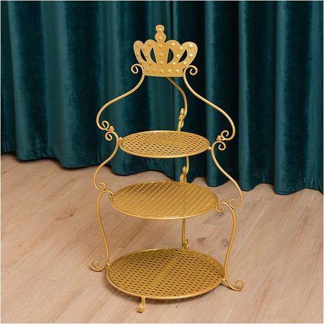 Amazon.com | Cake Stand 3-tier Cake Stand Wrought Iron Cupcake Display Stand Multi-color Crown Dessert Table Creative Wedding Party Pastry Service Tray Cupcake Tower (Color : Black): Cake Stands Crown Cupcakes, Cupcake Display Stand, Cupcake Plate, Dessert Display Stand, Cake Stand Display, 3 Tier Cake Stand, Black Cake, Cupcake Art, Buy Cake