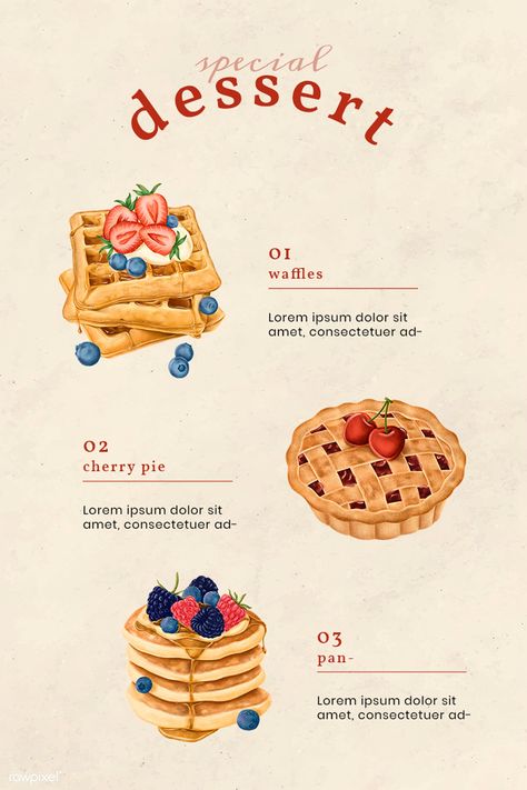 Hand drawn bakery menu chart Pinterest template illustration | premium image by rawpixel.com / Aew Sweet Menu Design, Menu Design Dessert, Food Menu Drawing, Waffle Menu Design, Cake Menu Design Ideas, Dessert Menu Design Ideas, Special Menu Design, Menu Infographic, Food Menu Illustration