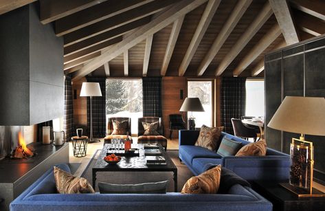 Luxury Ski Chalet Interiors, Ski Chalet Interior Design, Ski Lodge Interior, Ski Chalet Interior, Fireplace Lounge, Chalet Interior Design, Mountain Interiors, Chalet Chic, International Interior Design