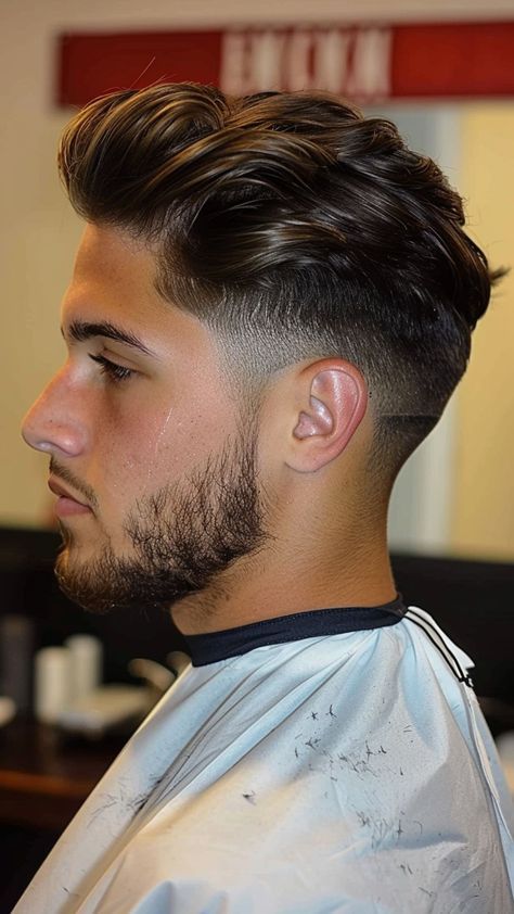 #haircut #hair #hairstyle #haircolor #hairstyles #barber #barbershop #hairstylist #barberlife #fade #balayage #hairdresser #barbershopconnect #style #fashion #beauty #barbers #hairgoals #barberlove #wahl #hairsalon #beard #menshair #salon #blonde #barbering #longhair #instahair #makeup #haircare Taper Fade Haircuts, Faded Haircut, Modern Mens Haircuts, Slick Back Haircut, Low Taper Fade Haircut, Mid Fade Haircut, Low Taper Fade, Low Taper, Low Fade Haircut