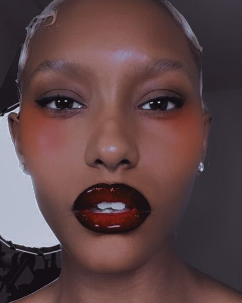 Black Women Editorial Makeup, Editorial Makeup Dark Skin, Editorial Makeup Black Women, Dark Glam Makeup, Edgy Makeup, Cute Makeup Looks, Makeup Eye Looks, Kesha, Dark Skin Makeup