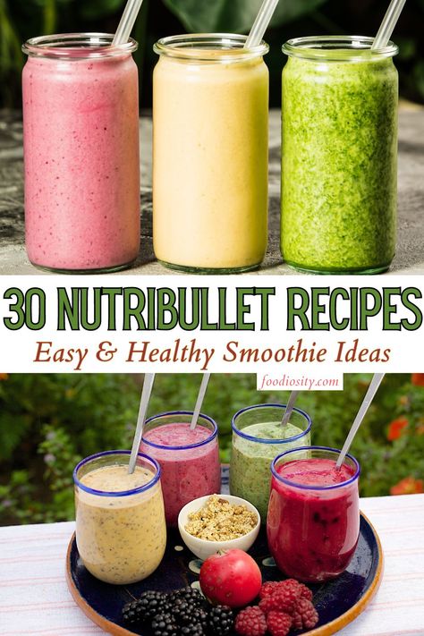 Through these 30 Nutribullet recipes, you've discovered a world of flavor and nutrition that can be easily achieved with just a blender. Each recipe offers a unique combination of ingredients, ensuring there's something for every taste and occasion. Nutri Bullet Smoothies, Smoothie Blender Recipes, Smoothie Nutribullet, Potassium Smoothie Recipes, Nutribullet Alcoholic Drinks, Nutribullet Juicer Pro Recipes, Healthy Daily Smoothies, Bullet Smoothie Recipes, Diet Smoothies Meal Replacements