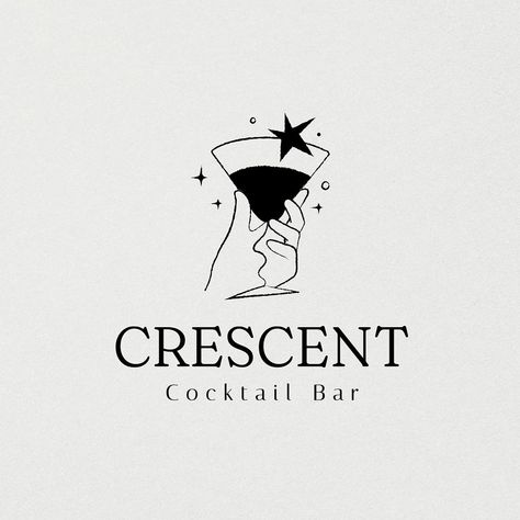 Cocktail bar logo template, editable text | premium image by rawpixel.com / Techi Cocktail Logo Design Ideas, Mobile Bar Logo, Cocktail Glass Illustration, Cocktail Logo Design, Bar Logo Design Ideas, Bar Branding Design, Cocktail Bar Logo, Cocktail Logo, Bar Logo Design