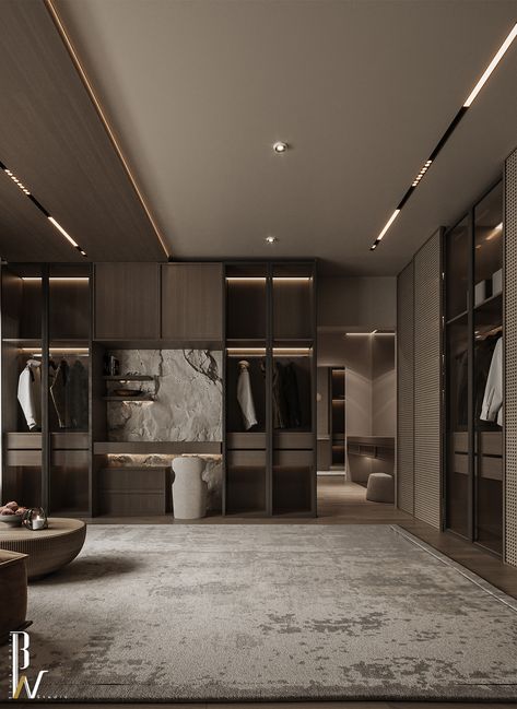 Master Dressing Room. :: Behance Big Dressing Room, Wardrobe Joinery, Master Dressing Room, Big Safe, Luxurious Dressing Room, Master Wardrobe, Guest Bathroom Design, Wardrobe Interior, Walk In Closet Design