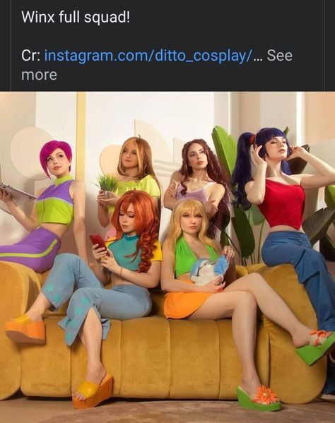 Group Cosplay Ideas For 4, Barbie Cosplay Ideas, Group Cosplay Ideas, 2000 Halloween Costumes, Buttercup Cosplay, Winx Cosplay, Barbie Cosplay, Group Cosplay, Childhood Art