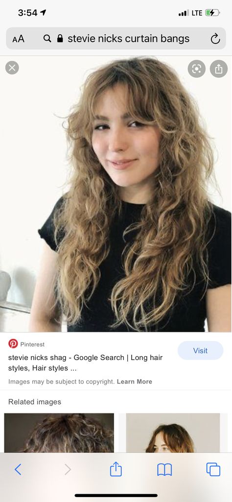 Stevie Nicks Haircut Without Bangs, Stevie Nicks Curtain Bangs, Stevie Nicks Hair Curly, Wavy 70s Hair, Wavy Long Hair With Bangs, Stevie Nicks Haircut, Stevie Nicks Hair, Shag Hairstyles Medium Curly, Wavy Mid Length Hair