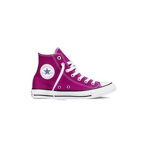 Converse Chuck Taylor All Star Pink Sapphire Textile Shoes (High-top... ($76) ❤ liked on Polyvore featuring shoes, sneakers, high top trainers, pink sapphire, women, star shoes, converse high tops, star sneakers, converse trainers and converse shoes Stars Converse, Shoes Sneakers Converse, Allstar Converse, Pink High Tops, Converse Pink, Style Converse, Sneakers Converse, Outfits With Converse, Skateboarder