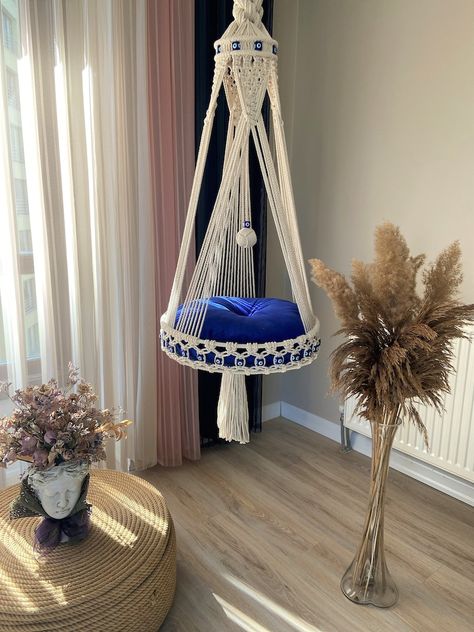 Evil Eye Macrame, Hanging Cat Bed, Bed Boho, Beige Birthday, Macrame Cat Hammock, Macrame Lamp Shade, Macrame Hammock, Diy Pet Toys, Diy Cat Tree