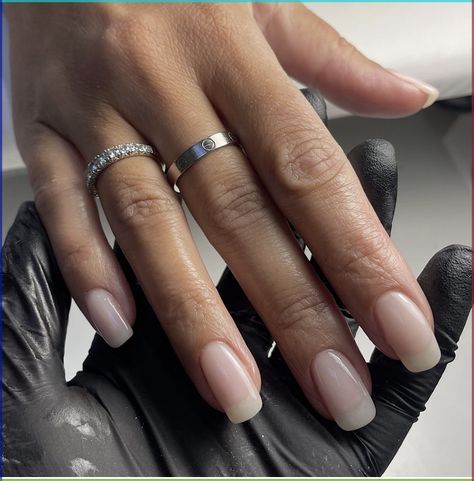 Holiday Nail Inspo Summer Short, Long Squoval Nails, Oval Square Nails, Conservative Nails, Super Short French Tip Nails, American Manicure Nails, Natural Nails Acrylic, Shawty Bae, American Manicure