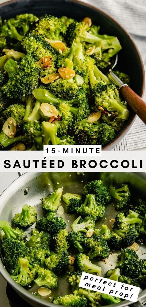 Steamed Brocolli Seasoning, Sauteed Broccoli With Garlic, Best Seasoned Broccoli, How To Make Crispy Broccoli, Brocoli Garlic Recipe, Raw Brocolli Recipes, Steamed Garlic Broccoli, Cook Fresh Broccoli On Stove, Pan Cooked Broccoli