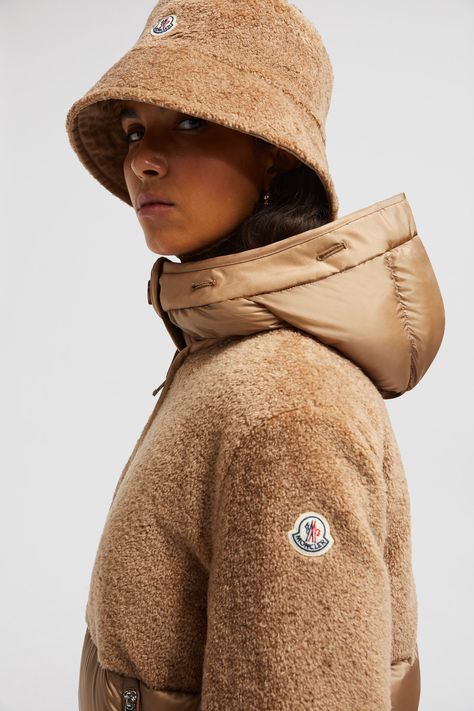 Beige Marne Teddy Short Down Jacket - Short Down Jackets for Women | Moncler US Luxe Aesthetic, Personalized Jacket, Jacket Beige, Teddy Fleece, Moncler Jacket, Cardigan Shirt, Outerwear Outfit, Down Jackets, Fashion Attire