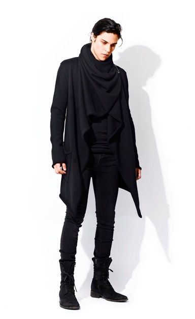 Witches in Winter - Album on Imgur Prince Attire, Non Binary Fashion, Miles Mcmillan, Shawl Coat, Gothic Mode, Black Shawl, Witch Fashion, Androgynous Fashion, Futuristic Fashion