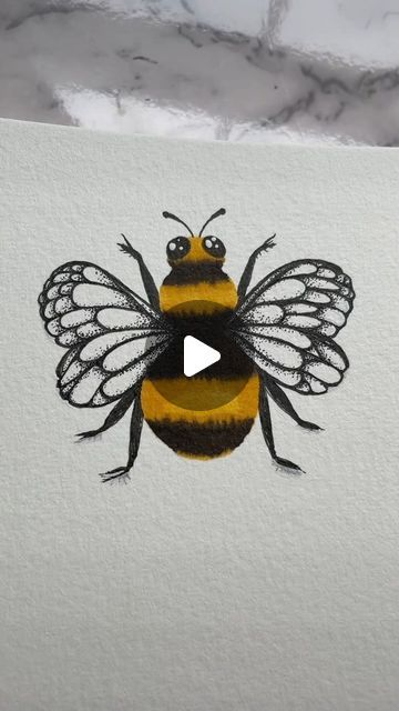 How To Draw A Bumblebee, Painting A Bee, How To Draw A Honey Bee, How To Draw A Bee Easy, How To Paint A Bee, How To Draw A Bee, Drawing A Bee, Paint A Bee, Bee Drawing Simple