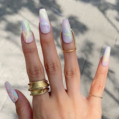 Tie Dye Inspired Nail Art Unistella Nails, Regular Nails, Trending Nail Art Designs, Olive Nails, Nail Designs Gel, Trending Nail Art, Nails Pedicure, Yellow Nail Art, Nail Art Photos