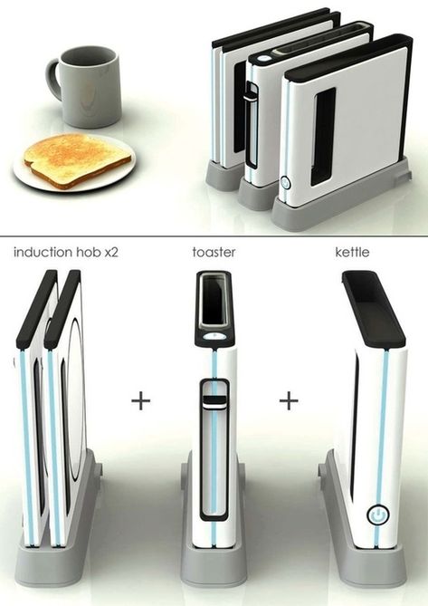 Coffee Toaster | 28 Cool Toasters To Make Your Morning Better Cool Toasters, Outdoor Kitchen Appliances, Space Saving Kitchen, Induction Cooker, Induction Hob, Kitchen Range, Future Tech, Kitchen Appliance, Face Lift