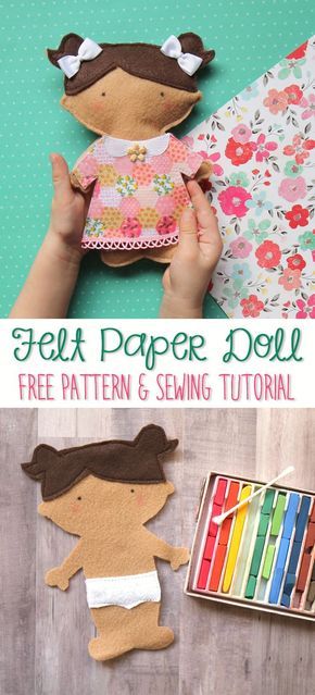 So stinkin' cute! This DIY felt paper doll free sewing pattern and tutorial is the perfect handmade gift idea for little girls. Diy Kids Room, Holiday Hand Towels, Baby Mobil, Free Sewing Pattern, Operation Christmas Child, Trendy Sewing, Diy Felt, Sewing Projects For Kids, Baby Diy