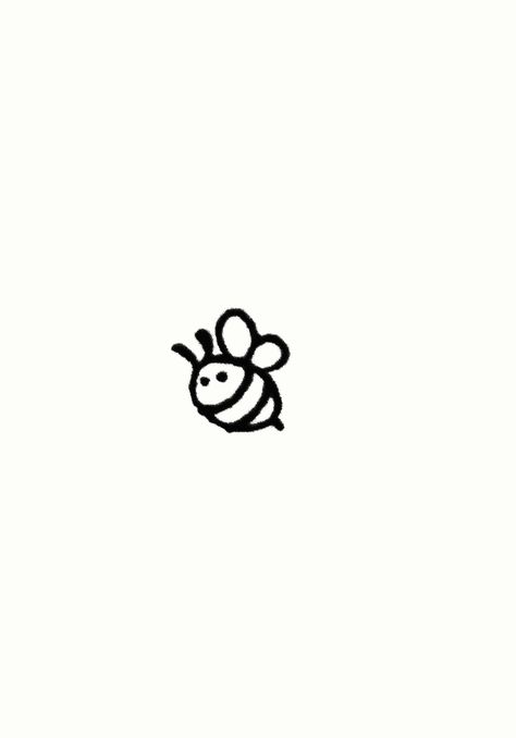 Cute Bee Drawing, Bee Drawing Easy, Honey Bee Drawing, Bee Outline, Small Bee Tattoo, Bee Sketch, Simple Line Tattoo, Honey Bee Tattoo, Bumble Bee Tattoo