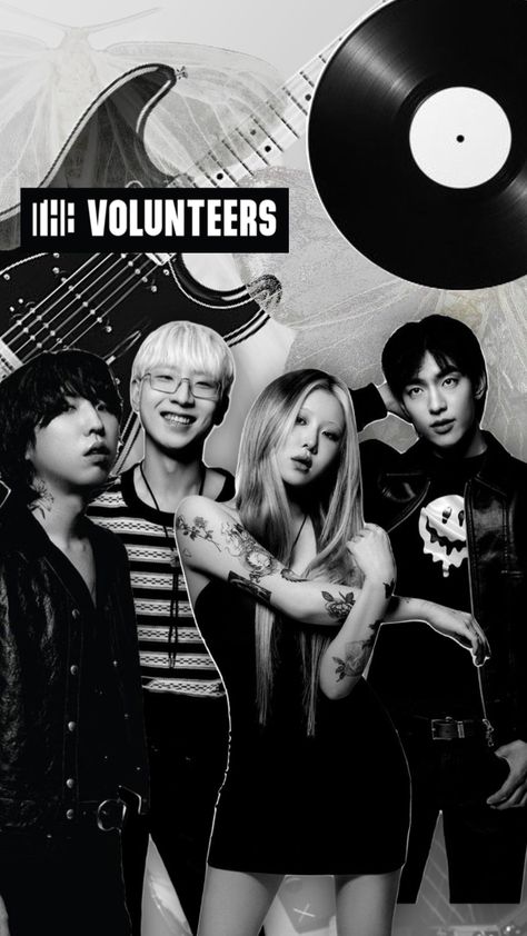 #myfirstshuffle #yerinbaek #baekyerin #thevolunteers #korean #kbands #band #pinterestshuffle #blackandwhiteshuffles #blackandwhiteaesthetic #monochrome The Volunteers Band, 4 Town, The Volunteers, Black And White Aesthetic, Music Band, I Love U, K Pop Music, Loving U, Your Aesthetic