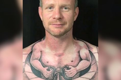 Don’t Laugh: 30 Most Hilarious Tattoo Fails You'll See Today Back To The Future Tattoo, Tattoos Gone Wrong, Terrible Tattoos, Puzzle Tattoos, No Regrets Tattoo, Optical Illusion Tattoo, Neck Tattoo For Guys, Tattoo Fails, Geniale Tattoos