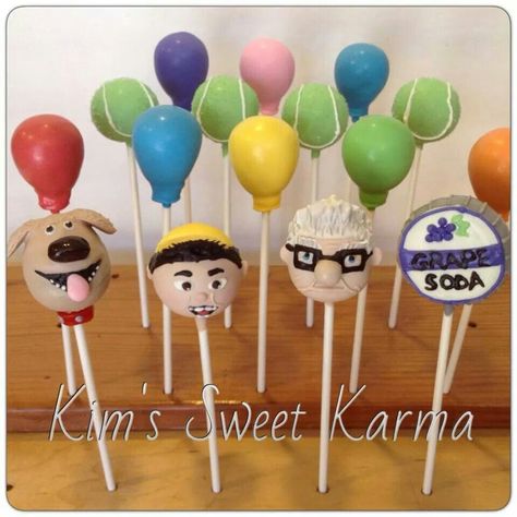 Movie Cake Pops, Up Themed Birthday Party Pixar Cake, School Themed Cake Pops, Disneyland Cake Pops, Up Cake Pops Disney, Disney Cake Pops, No Bake Cake Pops, Up Pixar, Up The Movie