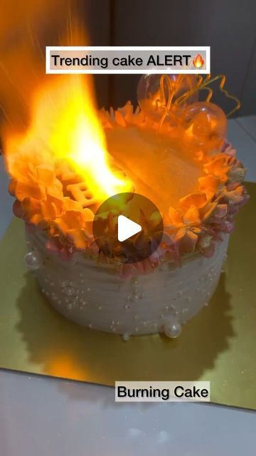 AmourDuCake on Instagram: "New burnt cake by @rachna_panchal_  Its so original" Happy 19th Birthday Cake, Wood Birthday Cake, New Cake Trends, Burnt Cake, Fire Cake Design, Burn Cake Birthday, 38th Birthday Cake, Original Birthday Cake, Burn Cake Ideas